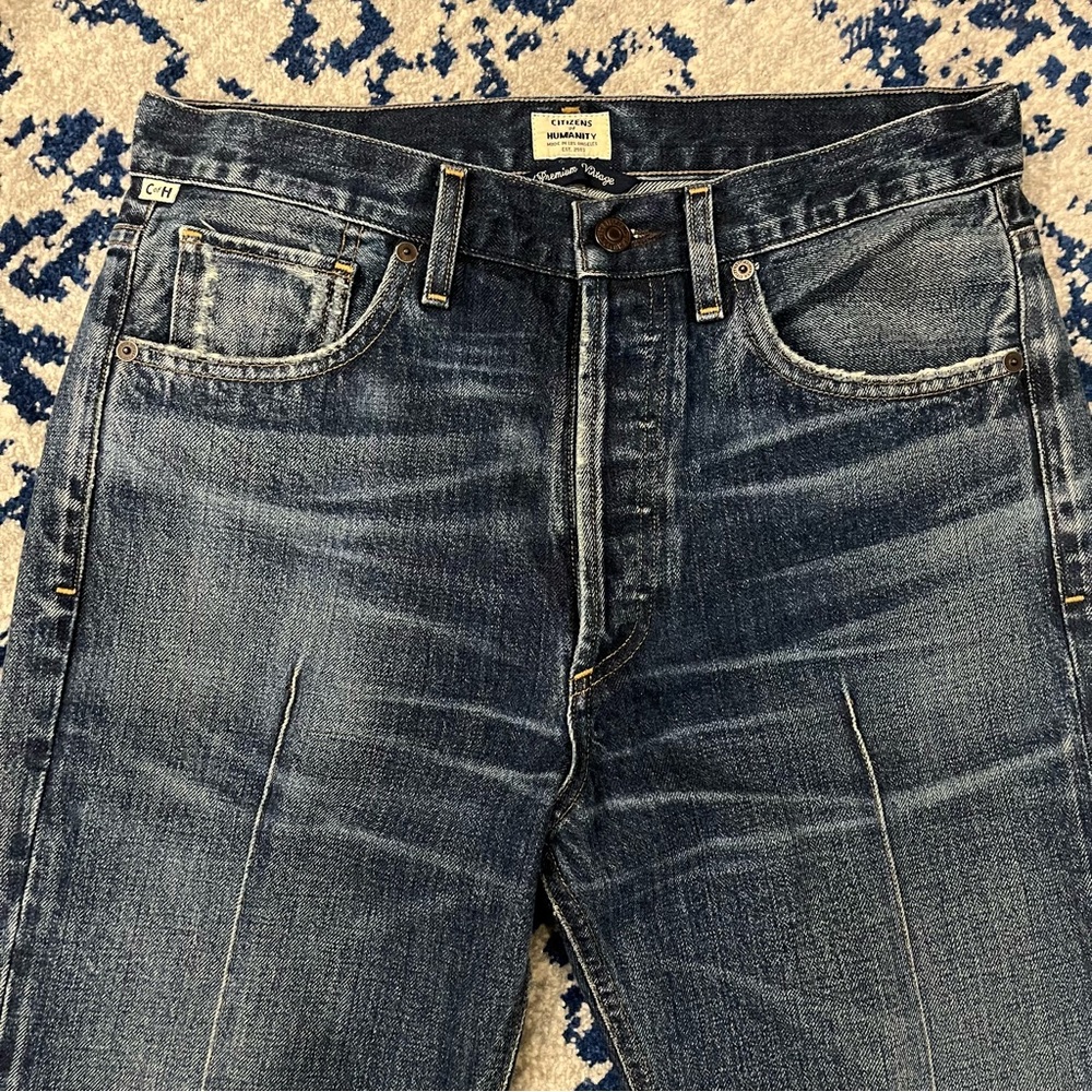 Citizens Of Humanity Dark Blue Straight Jeans - Picture 3 of 6